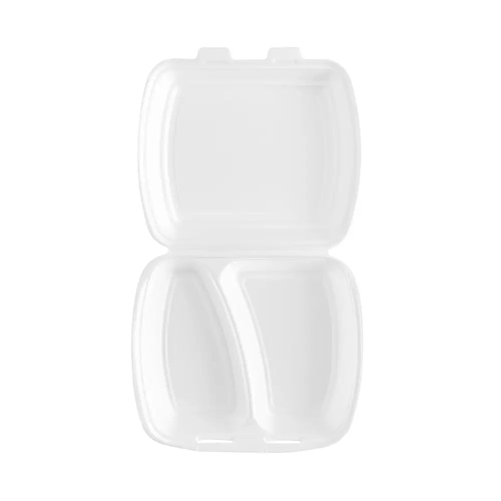 Caserola polistiren 2 compartimente, MB2, 100buc/set