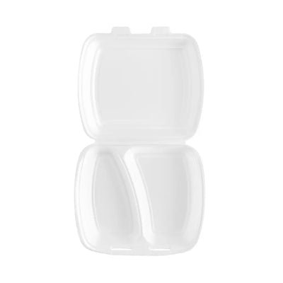 Caserola polistiren 2 compartimente, MB2, 100buc/set