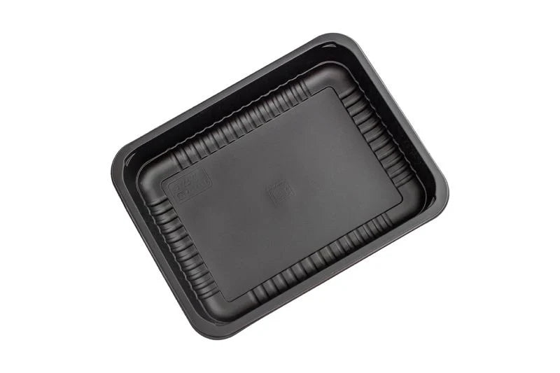 Caserola termosudabila pp neagra 1 compartiment, 227x178x50mm, 50buc/set