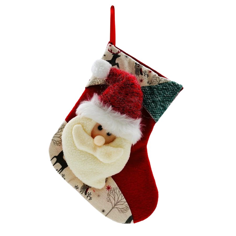 Ciorap decorativ pentru Craciun- 25cm x 18 cm