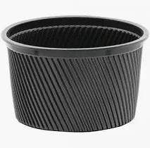 Bol supa negru pp 500cc +capac transparent, 50buc/set