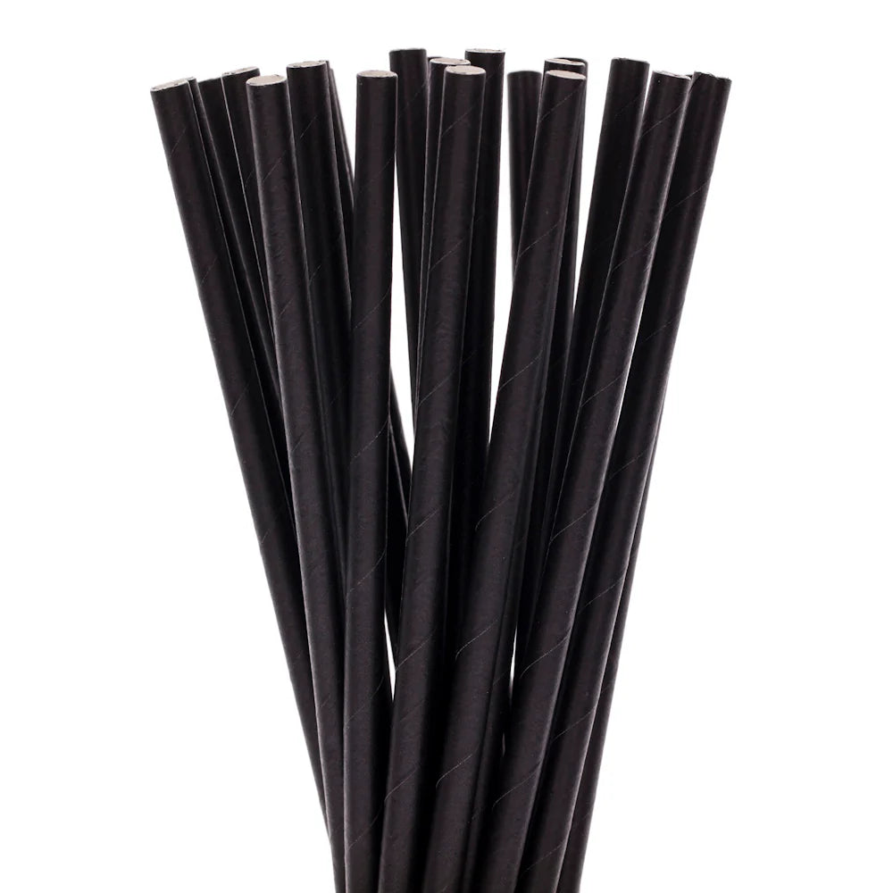 Paie negre din hartie 200MM x 6mm,500bucati/set ambalate individual