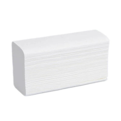 Prosoape de hârtie pliate, 2 straturi, 150 bucăți, albe