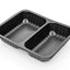Caserola termosudabila pp neagra 2 compartimente, 227x178x50mm, 50buc/set