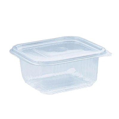 Caserola plastic (pet) cu capac atasat, 500ml, 100buc/set