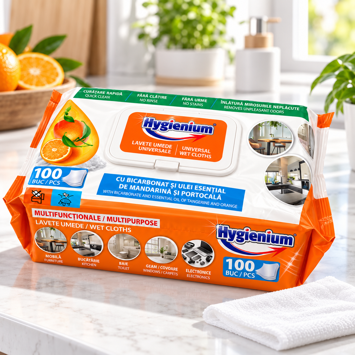 Servetele-umede-Hygienium-cu-otet-si-bicarbonat-parfum-de-mandarine-pachet-100-buc