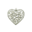 Set decoratiune pom,white heart-8 cm-2buc/set