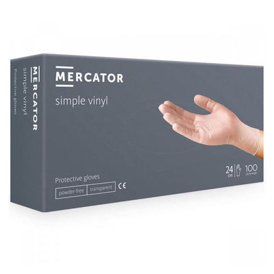 Mănuși vinil fara pudra, MERCATOR , 100buc/set