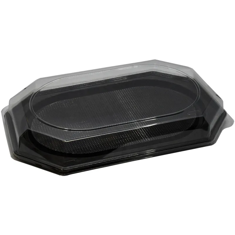 platou-negru-cu-capac-transparent-55-cm-10-buc-set